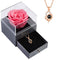 Pink Eternal Rose with I Love You Necklace
